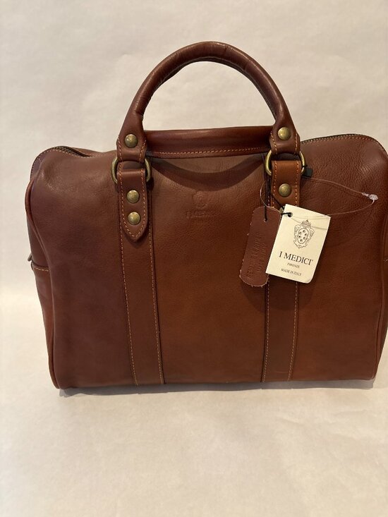 I Medici Handbags - NWT I Medici Firenze Tuscan Italian Cognac Brown Leather Satchel